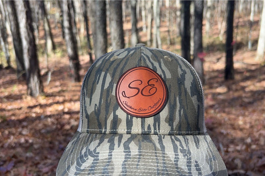 Bottomland/Tan Leather Patch Hat